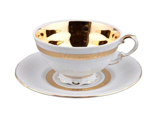 Чашка низкая с блюдцем Rudolf Kampf Национальные Традиции 1767 в подарочном коробе 0,2 л