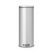 Мусорный бак Brabantia с педалью SLIM 20л MC Серый металлик