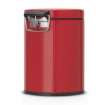 Мусорный бак Brabantia с педалью 5л Классический, Пламенно-красный