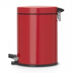 Мусорный бак Brabantia с педалью 5л Классический, Пламенно-красный