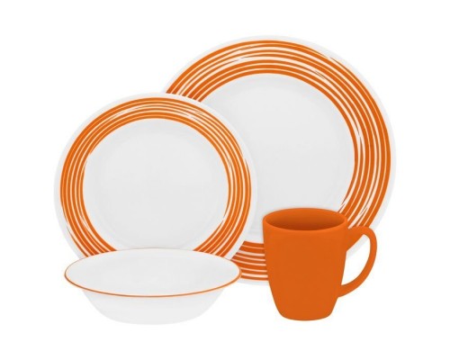 Набор столовой посуды Corelle Brushed Orange на 4 персоны