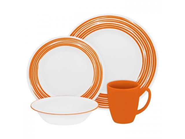 Набор столовой посуды Corelle Brushed Orange на 4 персоны