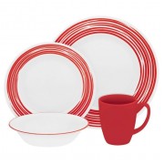 Набор столовой посуды Corelle Brushed Red на 4 персоны
