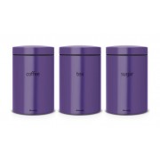 Набор контейнеров для сыпучих продуктов Brabantia фиолетовый 1,4 л 3 штуки