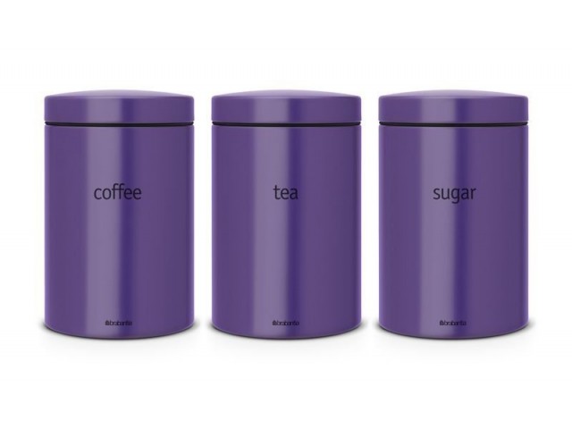 Набор контейнеров для сыпучих продуктов Brabantia фиолетовый 1,4 л 3 штуки