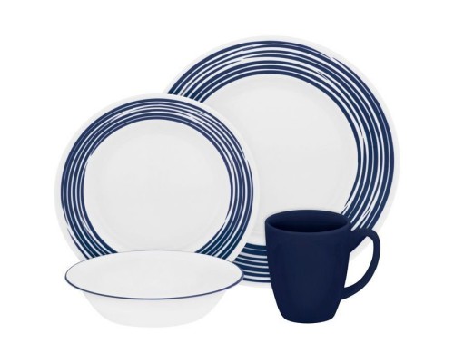 Набор столовой посуды Corelle Brushed Cobalt Blue на 4 персоны