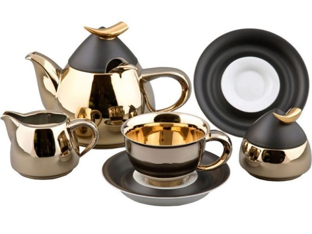 Сервиз чайный Rudolf Kampf Кельт 251А на 6 персон 15 предметов с чайником 1,2 л в подарочном коробе