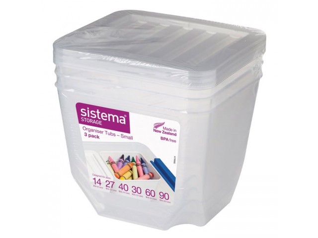 Набор органайзеров для хранения Sistema 3 шт по 1,3л