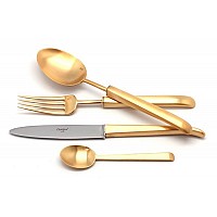 Набор столовых приборов Cutipol CARRE GOLD матовый на 12 персон 72 предмета