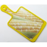 Кухонная доска с ручкой Microban FLUTTO 35*18см Желтая кукуруза