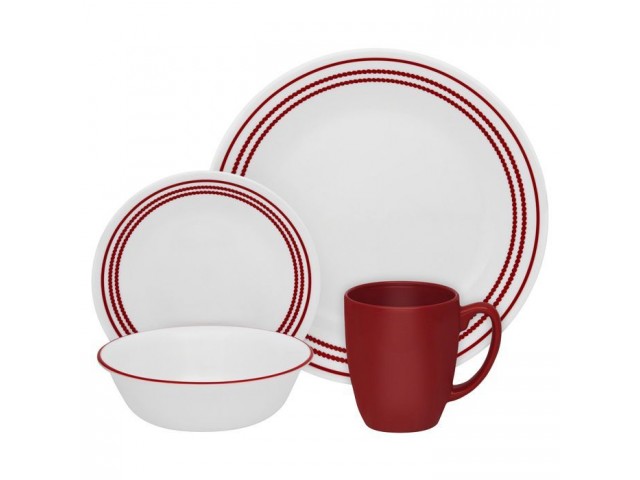 Набор столовой посуды Corelle Ruby Red на 4 персоны 16 предметов