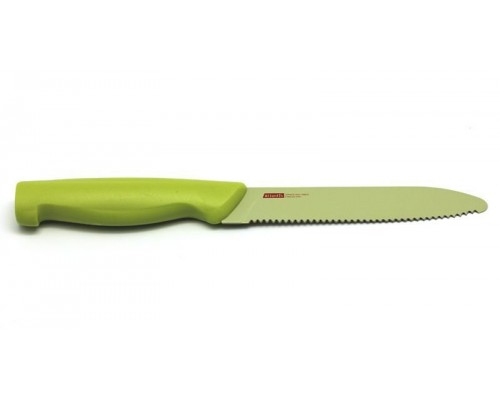 Нож кухонный с зубчиками Microban 13см Зеленый