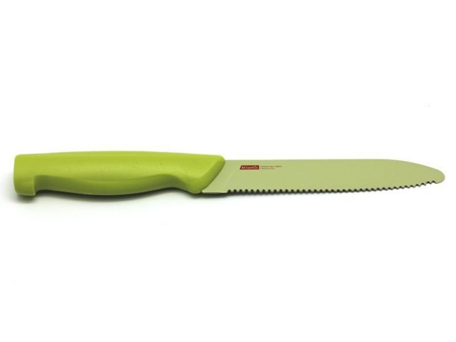 Нож кухонный с зубчиками Microban 13см Зеленый