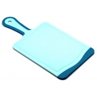 Кухонная доска с ручкой Microban FLUTTO 35*18см голубая