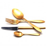 Набор столовых приборов VAN DER ROHE GOLD матовый 24 предмета