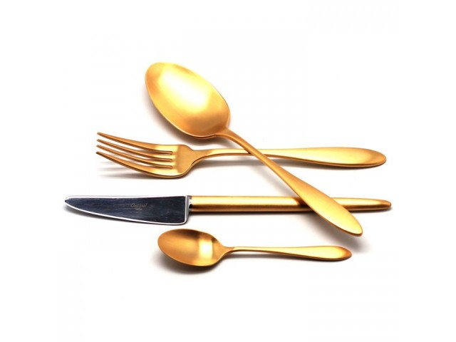 Набор столовых приборов VAN DER ROHE GOLD матовый 24 предмета