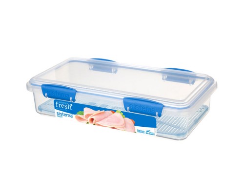 Контейнер для закусок 1,75л Синий Sistema