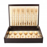 Набор столовых приборов ICON GOLD матовый 24 предмета