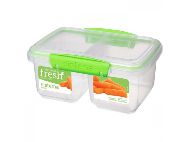 Контейнер двойной 1л Зеленый Sistema
