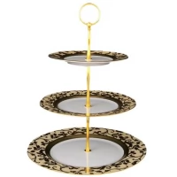 3-tier shelf unit Falkenporzellan Tosca Creme Gold