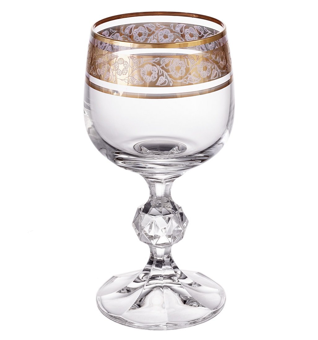 Набор бокалов для вина 150 мл Клаудиа Золото V-D Bohemia Crystal  .
